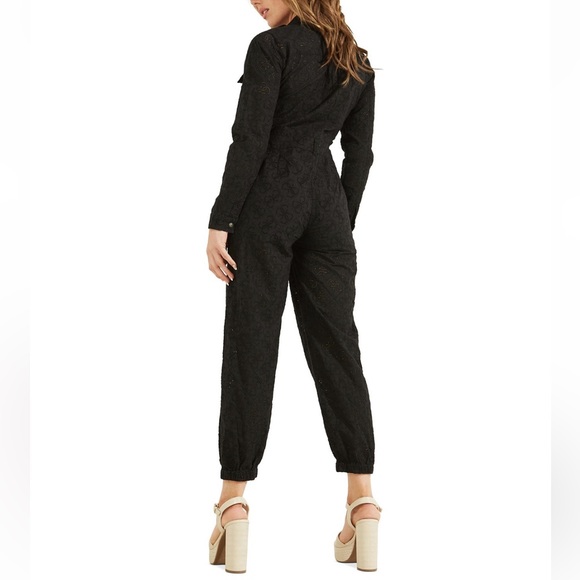 Beautiful and Sexy Black Eyelet jumpsuit from Guess- Brand New - beautiful - Picture 2 of 6
